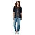Pringle of Scotland Kaschmirpullover in Marineblau mit schwarzem Leder - Ansicht 6