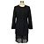 Jil Sander Black Multi Speckled Wool Coat with Sheer Silk Chiffon Hem
