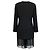 Jil Sander Black Multi Speckled Wool Coat with Sheer Silk Chiffon Hem - view 3
