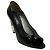 Chanel Peep-Toe-Pumps aus schwarzem Lackleder mit silbernem Absatz