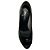 Chanel Peep-Toe-Pumps aus schwarzem Lackleder mit silbernem Absatz - Ansicht 4