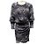 Isabel Marant Ellos Burnout-Samtkleid in Marineblau Multicolor