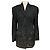 Off White Off-White einreihiger schwarzer Wollblazer mit Kristallbesatz