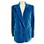 Autre Marque Blazer Everynight de terciopelo azul con botonadura doble Blaze Milano