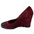 Décolleté con zeppa Chanel 2011 in camoscio bordeaux scuro Bordò - vista 3
