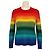 Autre Marque The Elder Statesman Rainbow Mehrfarbiger gestreifter Kaschmir-Strickpullover mit Rundhalsausschnitt Mehrfarben