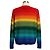 Autre Marque The Elder Statesman Rainbow Mehrfarbiger gestreifter Kaschmir-Strickpullover mit Rundhalsausschnitt Mehrfarben - Ansicht 3
