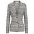 Autre Marque Amina Rubinacci Strickjacke aus meliertem grauen Wollstrick mit Pailletten