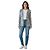 Autre Marque Amina Rubinacci Strickjacke aus meliertem grauen Wollstrick mit Pailletten - Ansicht 6