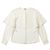 Chloé Chloe Ivory Caped Button Front Silk Chiffon Blouse in Pristine White Beige