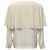 Chloé Chloe Ivory Caped Button Front Silk Chiffon Blouse in Pristine White Beige - Ansicht 3