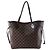 Borsa a tracolla Louis Vuitton Neverfull MM Damier Ebene Marrone N51105 Rosso