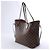 Borsa a tracolla Louis Vuitton Neverfull MM Damier Ebene Marrone N51105 Rosso - vista 4