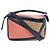 Bolso Loewe Puzzle Small de piel, bolso de mano 2 formas en negro x rosa