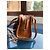 Borsa a mano Loewe Amazona 28 in pelle di struzzo Marrone Cammello - vista 4