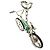 Chaveiro Charm Louis Vuitton Preto Prata Verde - vista 3