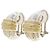 Orecchini a clip Tiffany & Co. in oro giallo 925/750 e argento - vista 2