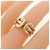 Anello Cartier 2C in oro bianco giallo e rosa 18K - vista 4