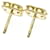 Van Cleef & Arpels Sweet Alhambra Stud 18K Yellow Gold and Onyx Doré  - vue 3