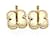 Van Cleef & Arpels Sweet Alhambra Stud 18K Yellow Gold and Onyx Doré  - vue 4