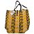 Saco cabas Vivienne Westwood "Orb" em lona amarela e preta Preto Branco Amarelo