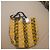 Saco cabas Vivienne Westwood "Orb" em lona amarela e preta Preto Branco Amarelo - vista 3