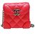 Chanel So Black Trendy CC Clutch com corrente em pele de cordeiro acolchoada Small Vermelho