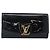Clutch Louis Vuitton Louise in vernice Long Nero