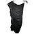 Philipp Plein Couture schwarzes One-Shoulder-Kleid mit Raffung und Strasssteinen