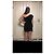 Philipp Plein Couture schwarzes One-Shoulder-Kleid mit Raffung und Strasssteinen - Ansicht 7