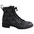 Stivaletti stringati in pelle nera Jimmy Choo Nero