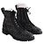 Stivaletti stringati in pelle nera Jimmy Choo Nero - vista 3