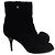 Stivaletti Chanel in velluto nero