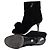 Stivaletti Chanel in velluto nero - vista 5