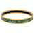 Gold Hermès Narrow Enamel Fruits Cloisonne Bangle 65 Costume Bracelet Golden  - view 2