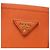 Borsa Double Satchel Prada Medium in Pelle Saffiano Arancione - vista 5