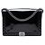 Borsa a tracolla Chanel Boy Reverso Flap Extra Large in vernice nera Nero