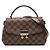 Borsa Louis Vuitton Damier Ebene Croisette Marrone