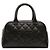 Borsa Bowling Chanel CC Matelassé in Pelle Caviar Nera Nero