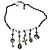 Collana con charm D&G con pendenti a forma di Chiave, Cameo, Croce e Cuore Bianco Silver hardware