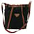 Yves Saint Laurent Sac seau en toile noire et cuir marron  - vue 1