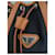 Yves Saint Laurent Sac seau en toile noire et cuir marron  - vue 11