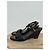 Sandali wedge in pelle marrone scuro da donna Prada - vista 2