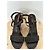 Sandali wedge in pelle marrone scuro da donna Prada - vista 6