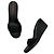 Mules con zeppa Prada eleganti realizzate in pelle liscia nera Nero