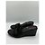 Mules con zeppa Prada eleganti realizzate in pelle liscia nera Nero - vista 3