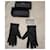 Prada schwarze Mikrofaser-Handschuhe  - Ansicht 2