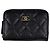 Monedero Chanel de piel de becerro granulada negra Negro