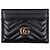 Marmont Tarjetero Gucci de piel negra Negro