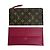 Pochette Félicie Borsa a tracolla Louis Vuitton Monogram Pochette Felicie Marrone Fuschia - vista 6